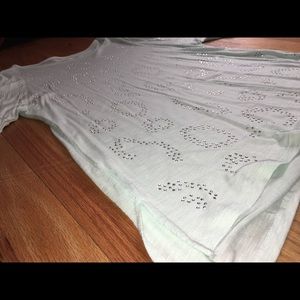 Mint Rhinestone Cheetah LS Top